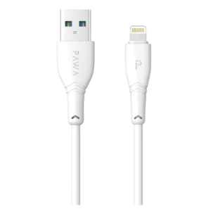 PAWA 3A QUICK CHARGING 1.2M DATA CABLE LIGHTNING WHITE PW-12PVCATOL-WH
