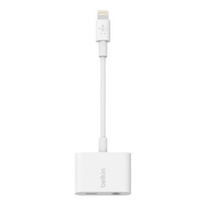 Belkin 3.5mm Audio + Charge Rockstar - White (Lightning to 3.5mm + Lightning Adapter)