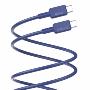 PAWA EL CARO SERIES USB C TO USB C 100W PREMIUM BRAIDED CABLE 1.2M BLUE PW-12B100CC-BL