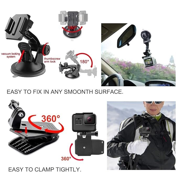 POWERPAK 50 IN 1 GOPRO ACTION CAMERA ACCESSORIES KIT - Image 4