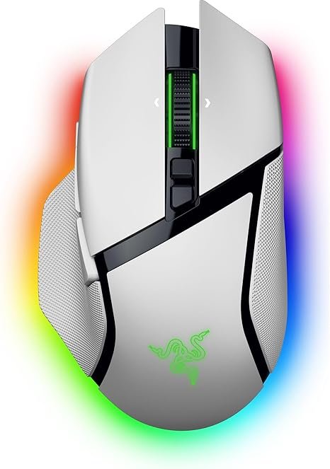 Razer Basilisk V3 Pro 35K Optical RGB Wireless Gaming Mouse - White (RZ01-05240200-R3G1)