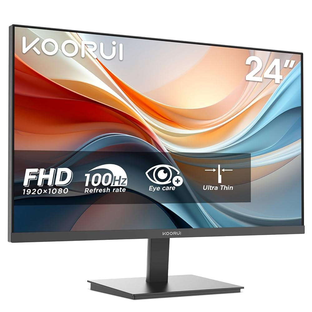 Boost your productivity and visual comfort with the KOORUI 23.8-Inch Business Monitor (E2412F).
