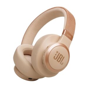 Immerse yourself in exceptional sound and elegant style with the JBL LIVE 770NC Wireless Over-Ear Headphones in Sandal.