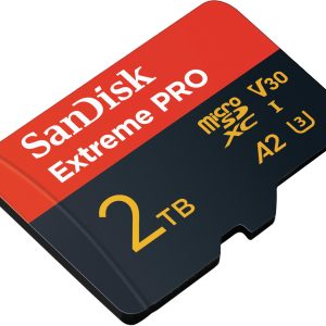 SANDISK EXTREME PRO 2TB 250MB/S MICROSDXC UHS-I CARD WITH ADAPTER SDSQXCD-2TOO-GN6MA