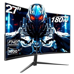 GAWFOLK 27 INCH 1K 280HZ 1920*1080 CURVE VA PANEL MONITOR BLACK/WHITE GF270N