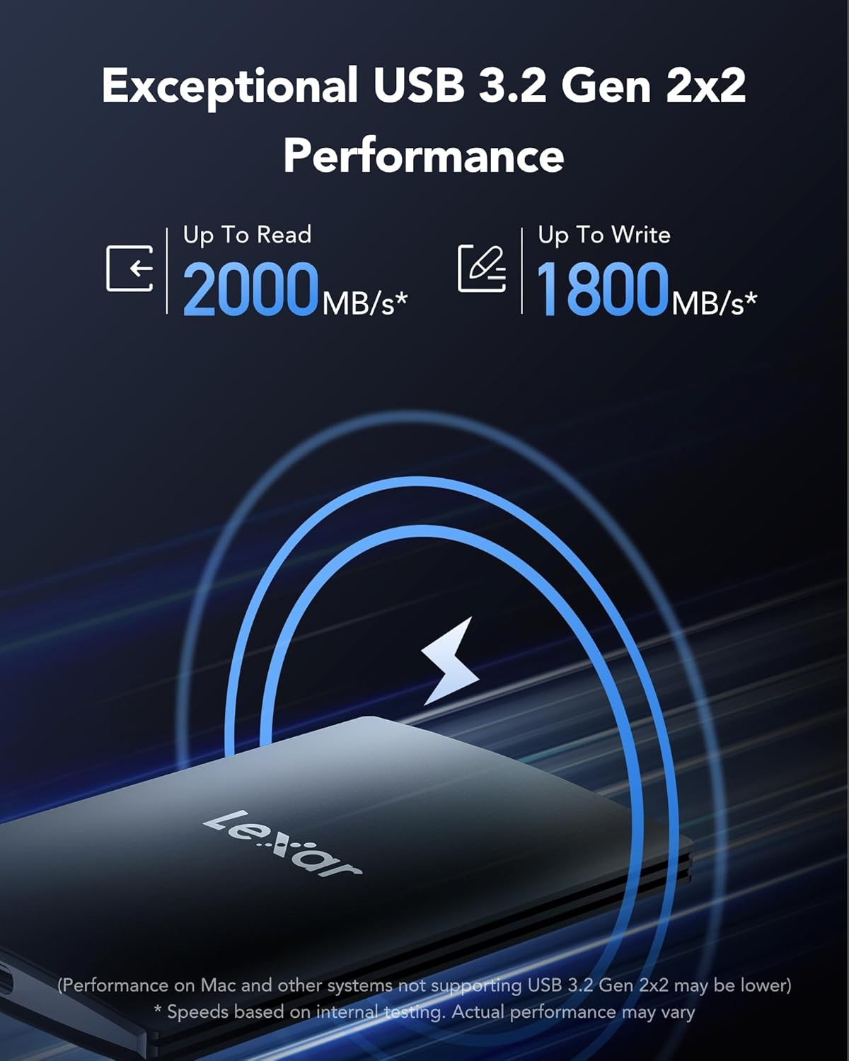 LEXAR SSD SL500 PORTABLE SSD 2 TB USB3.2 GEN2X2 UP TO 2000 MBS /1800 MBS - Image 10