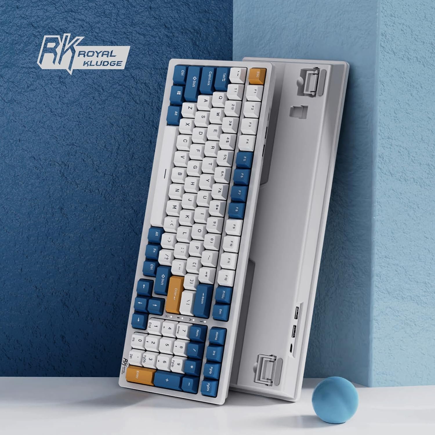 Royal Kludge RGB Tri-Modes Hot-Swap Gaming Keyboard with Brown Switches in Klein Blue - RK98 - Image 3