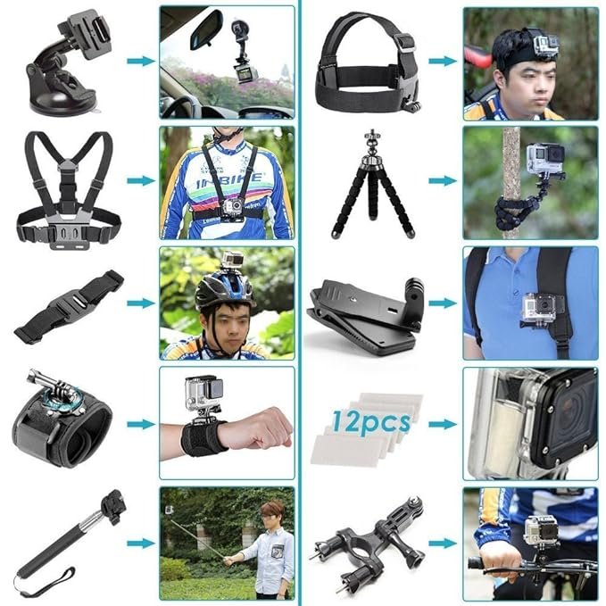 POWERPAK 50 IN 1 GOPRO ACTION CAMERA ACCESSORIES KIT - Image 2