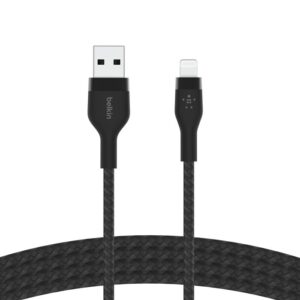 BELKIN BOOST CHARGE PRO FLEX USB A CABLE WITH LIGHTNING CONNECTOR BLACK CAA010BT1MBK