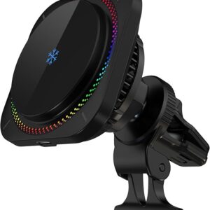 POWEROLOGY QI2 STANDARD 15W IPH15 MAGSAFE FAST CHARGER CAR MOUNT SQUARE P15WMCPS