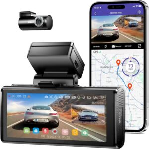 AZDOME 5K front and rear dash camera kit