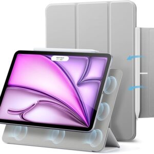 ESR REBOUND MAGNETIC CASE COMPATIBLE WITH IPAD AIR 13 INCH PRO 12.9 (6TH/5TH/4TH GEN) GRAY