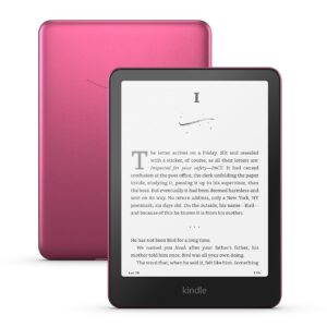 Step into the next era of digital reading with the Amazon Kindle Paper 12th Generation Signature Edition in a striking Metallic Raspberry finish.