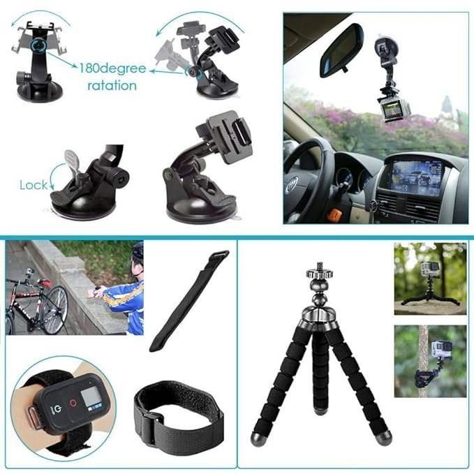 POWERPAK 50 IN 1 GOPRO ACTION CAMERA ACCESSORIES KIT - Image 6