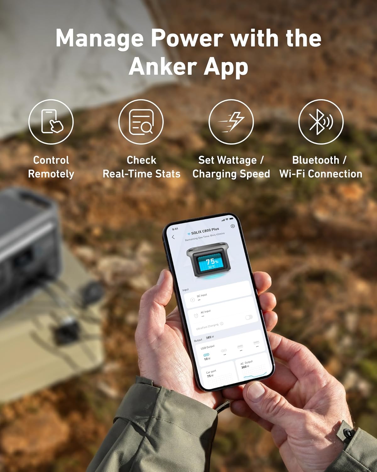 Anker SOLIX C800 Plus Portable Power Station (A17542A1) - 1200W, 768Wh, Torch Light, Compact and Reliable - Image 2