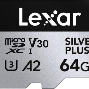 LEXAR PROFESSIONAL SILVER PLUS MICROSDXC UHS-I CARDS 205MBPS-64GB LMSSIPL064G-BNANG