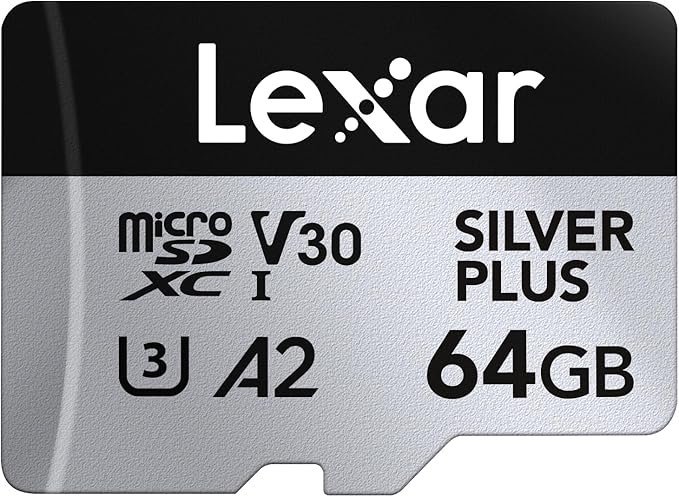 LEXAR PROFESSIONAL SILVER PLUS MICROSDXC UHS-I CARDS 205MBPS-64GB LMSSIPL064G-BNANG