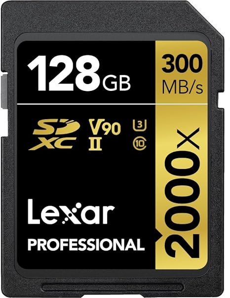 Lexar Professional 2000x SDXC 128GB – 300 MB/s UHS-II