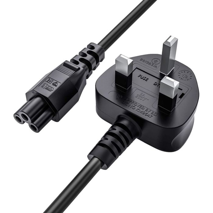 Stay powered up and productive with the Dell UK Power Cord Adapter