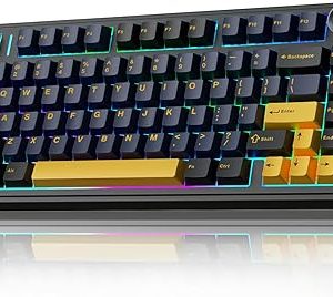 AULA 75 KEYS RGB 75% MECHANICAL GAMING KEYBOARD TRI MODE KNOB SEIYA SWITCH BLACK CONTOUR F75