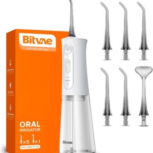 BITVAE WATER FLOSSER F30 CORDLESS ORAL IRRIGATOR 300ML WHITE BV-F30