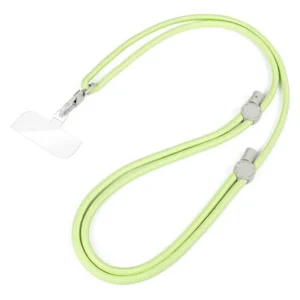 Add a stylish and secure touch to your everyday essentials with the DUXDUCIS PLAZ Series Crossbody Phone Strap in vibrant green and yellow.