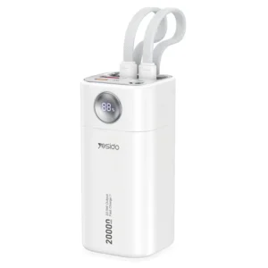 YESIDO 20000MAH POWER BANK WHITE YP86