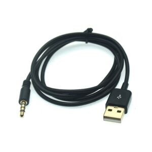 USB A TO 3.5MM AUDIO CONNECTOR BLACK