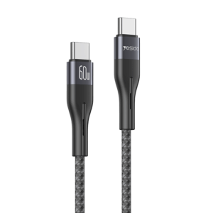 YESIDO 60W USB-C TO USB-C CABLE 1.2M BLACK CA156