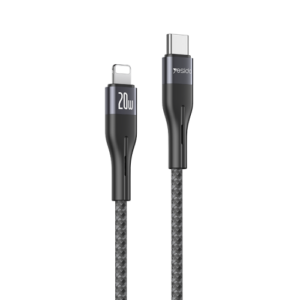 YESIDO 20W USB-C TO LIGHTNING CABLE 1.2M BLACK CA155