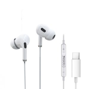 YESIDO 4TH GEN DIRECT PLUG EARPHONE 1.2M WHITE YH51