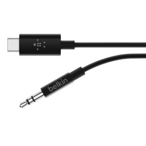 BELKIN ROCKSTAR 3.5MM AUDIO CABLE WITH USB-C CONNECTOR 1.8M BLACK F7U079BT06-BLK