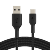 USB-C to USB-A charging & data transfer cable 1-meter length ideal for home, office, or car use Durable braided nylon exterior resists fraying Supports fast charging (up to 15W) 10,000+ bend lifespan for long-term use Tangle-resistant and lightweight Certified & safe for all USB-C devices Sleek black color with premium finish