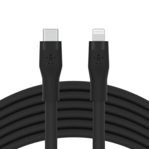 BELKIN BOOST CHARGE FLEX USB C CABLE WITH LIGHTNING CONNECTOR 3M BLACK CAA009BT3MBK