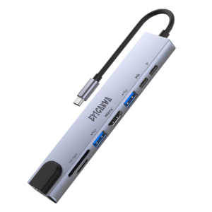 EPICARMA 8 IN 1 USB-C MULTIPORT HUB GRAY EA-MULTI 8IN1-GYM