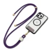 Add style and function to your everyday adventures with the DUXDUCIS Garden Series Crossbody Phone Strap in Dark Purple (GARDEN0016).