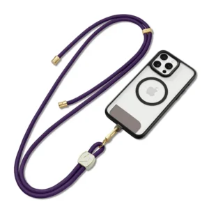 Add style and function to your everyday adventures with the DUXDUCIS Garden Series Crossbody Phone Strap in Dark Purple (GARDEN0016).