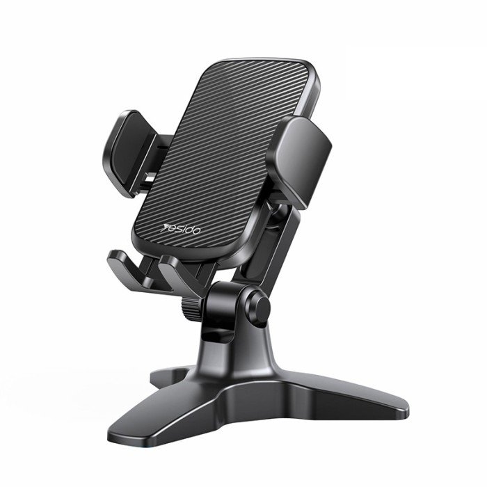 YESIDO C181 Large Clamping Ring Desktop Holder - Black (For Phones & Tablets)