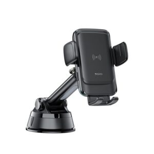 YESIDO C188 15W Auto-Align Wireless Charging Car Holder - Suction Cup, Black