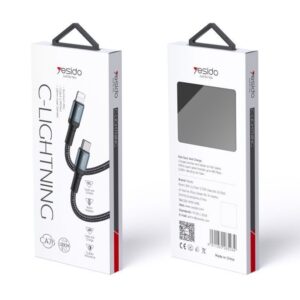 YESIDO 20W USB-C TO LIGHTNING CABLE 1.2M BLACK CA76