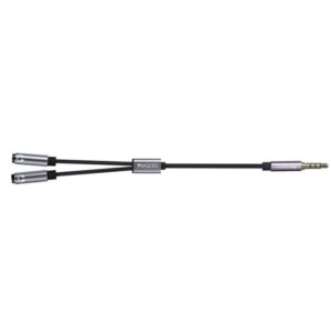 YESIDO 3.5MM MALE TO DUAL 3.5MM FEMALE MIC HEADSET AUDIO SPLITTER YAU28