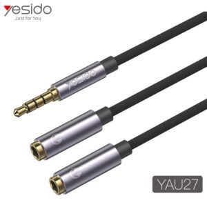 YESIDO AUDIO SPLITTER MALE TO DUAL 3.5MM FEMALE YAU27