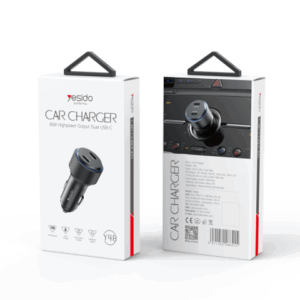 YESIDO 2 TYPE-C PORT PD 30W & 20W FAST CAR CHARGER Y48