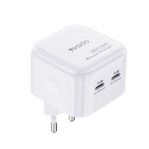 YESIDO 35W DUAL PD SUPER GAN CHARGER WHITE YC38UK