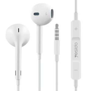 YESIDO 3.5MM JACK WIRED EARPHONE WHITE YH09