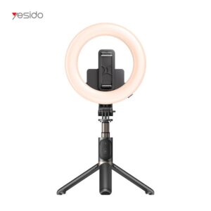 YESIDO WIRELESS RING LIGHT SELFIE STICK BLACK SF12