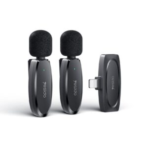 YESIDO LAVALIER DOUBLE WIRELESS MICROPHONE BLACK KR14