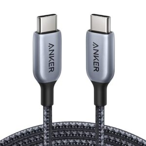 ANKER 765 USB C TO USB C 140W NYLON CABLE GRAY 6FT A8866HA1