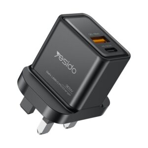 YESIDO 20W USB-C FAST CHARGER BLACK YC76