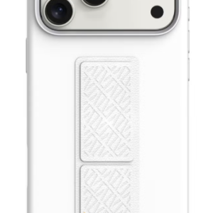 LEVELO IPHONE 17 PRO MAX MORPHIX SILICONE CASE WITH LEATHER GRIP SILVER LVLMRPS17PMSL